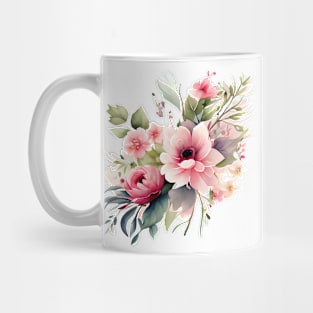 pink flowers bouquet Mug